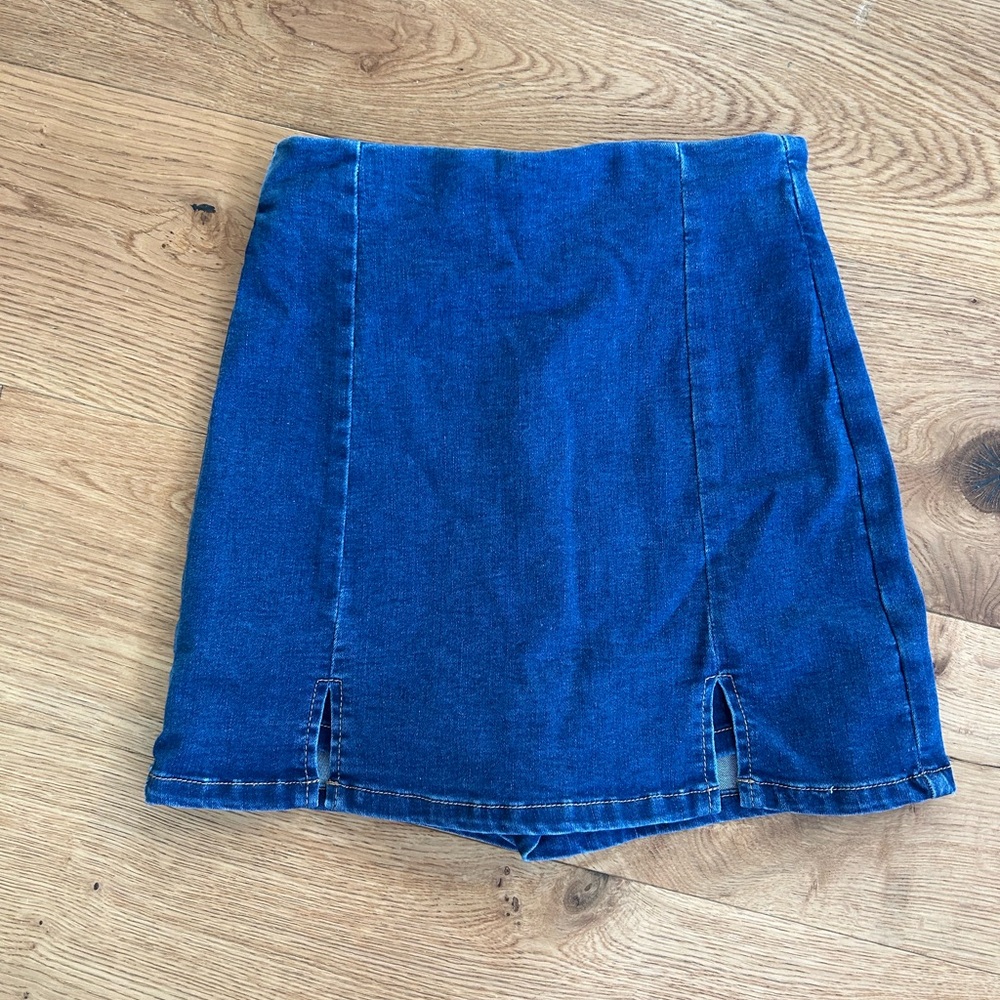 Denim skort